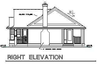 Home Plan Right Elevation