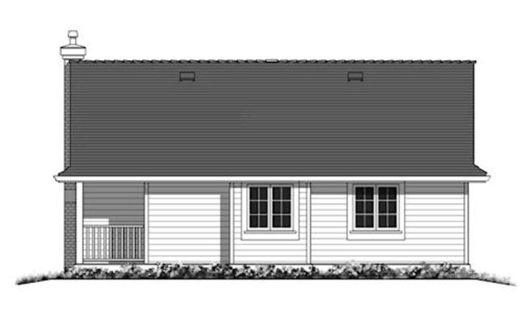 Home Plan Rear Elevation