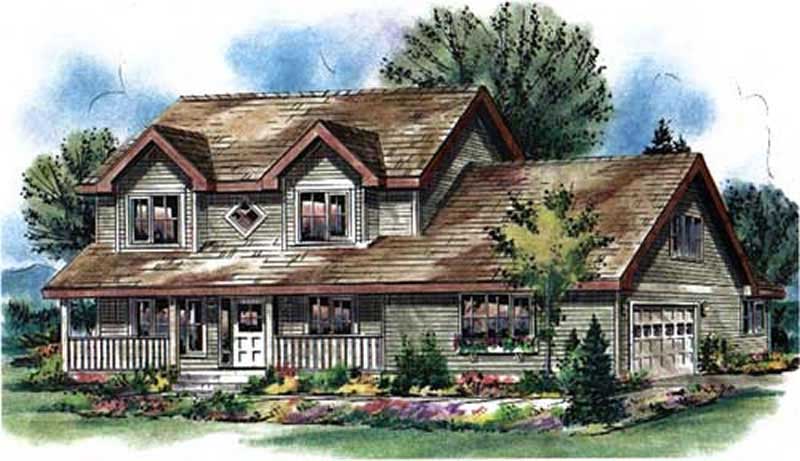 4-Bedroom, 2150 Sq Ft Country House Plan - 176-1018 - Front Exterior