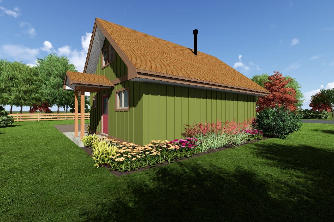Home Plan Rear Elevation