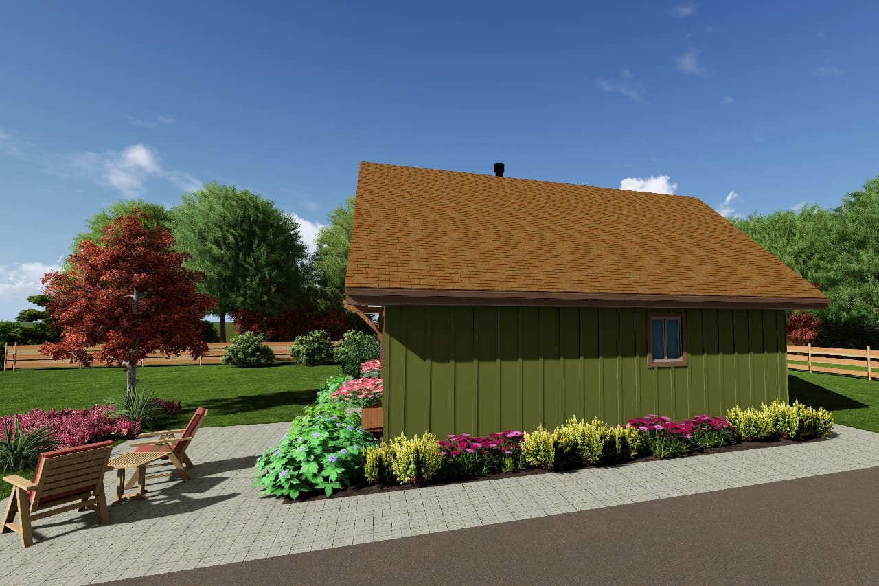 Home Plan Right Elevation