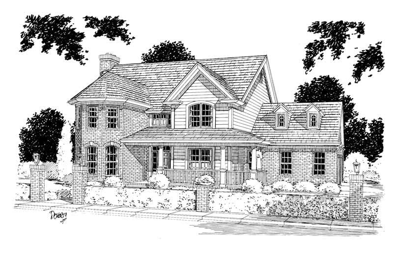 4-Bedroom, 2972 Sq Ft Country Home Plan - 178-1011 - Main Exterior