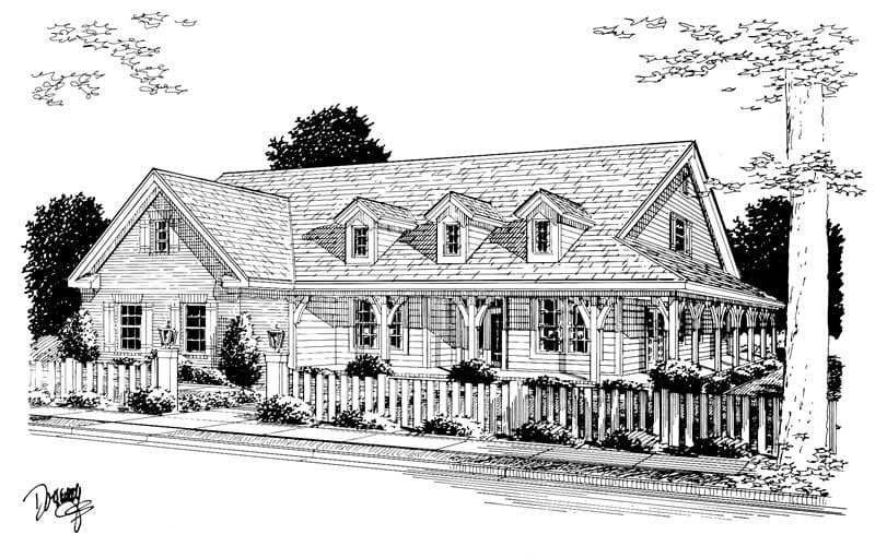 4-Bedroom, 2546 Sq Ft Country House Plan - 178-1071 - Front Exterior
