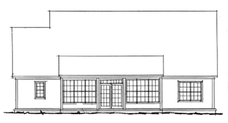 Home Plan Rear Elevation