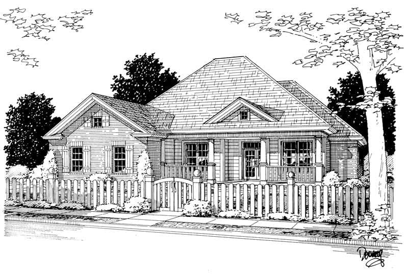 4-Bedroom, 1954 Sq Ft Country House Plan - 178-1089 - Front Exterior