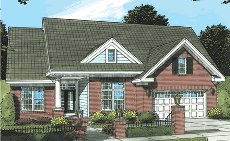 3-Bedroom, 2048 Sq Ft Ranch Home Plan - 178-1165 - Main Exterior