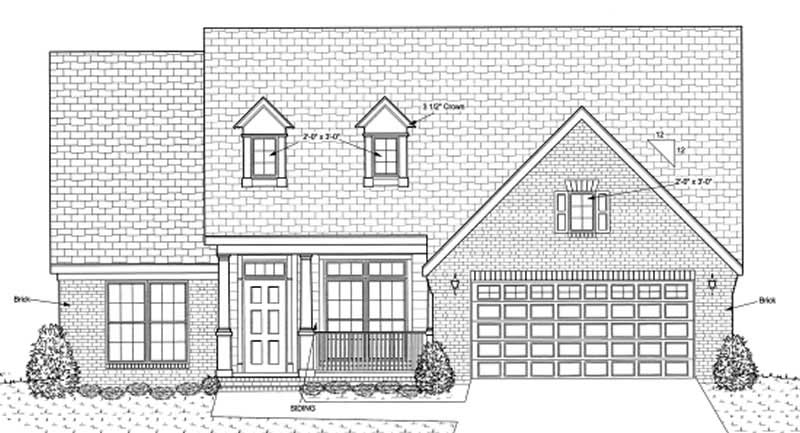 3-Bedroom, 1812 Sq Ft Cape Cod Home Plan - 178-1190 - Main Exterior