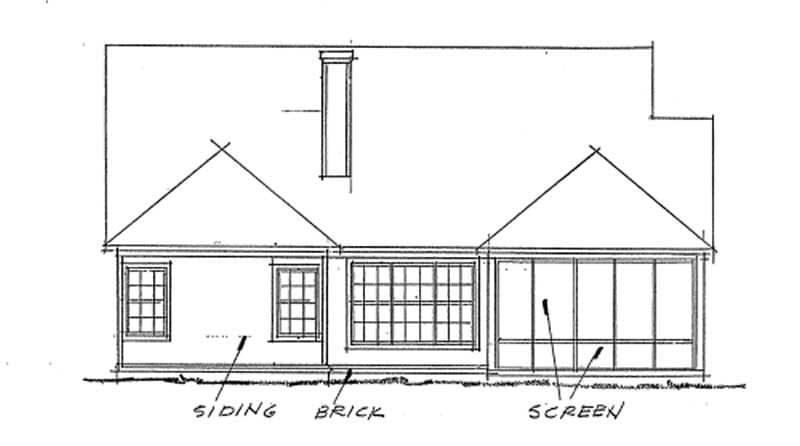 Home Plan Rear Elevation