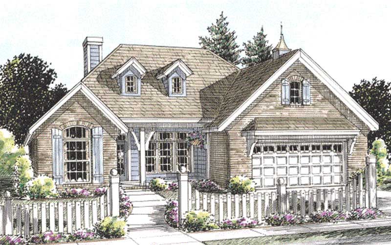 3-Bedroom, 1780 Sq Ft Cape Cod House Plan - 178-1207 - Front Exterior