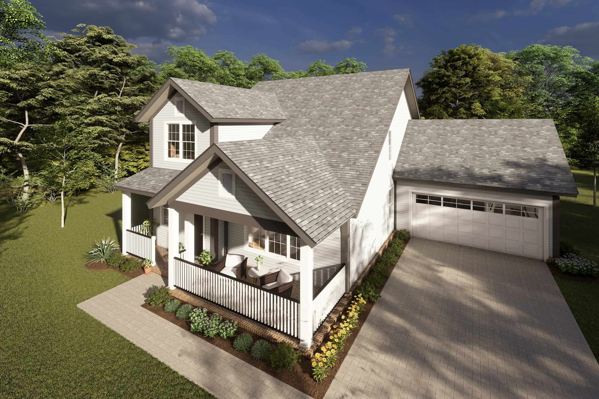 4-Bedroom, 2232 Sq Ft Cottage Home Plan - 178-1219 - Main Exterior