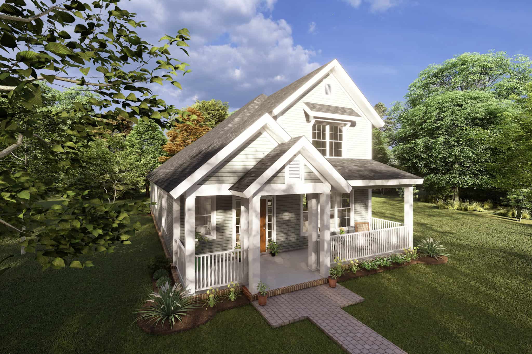 3-Bedroom, 1860 Sq Ft Cottage Home Plan - 178-1221 - Main Exterior