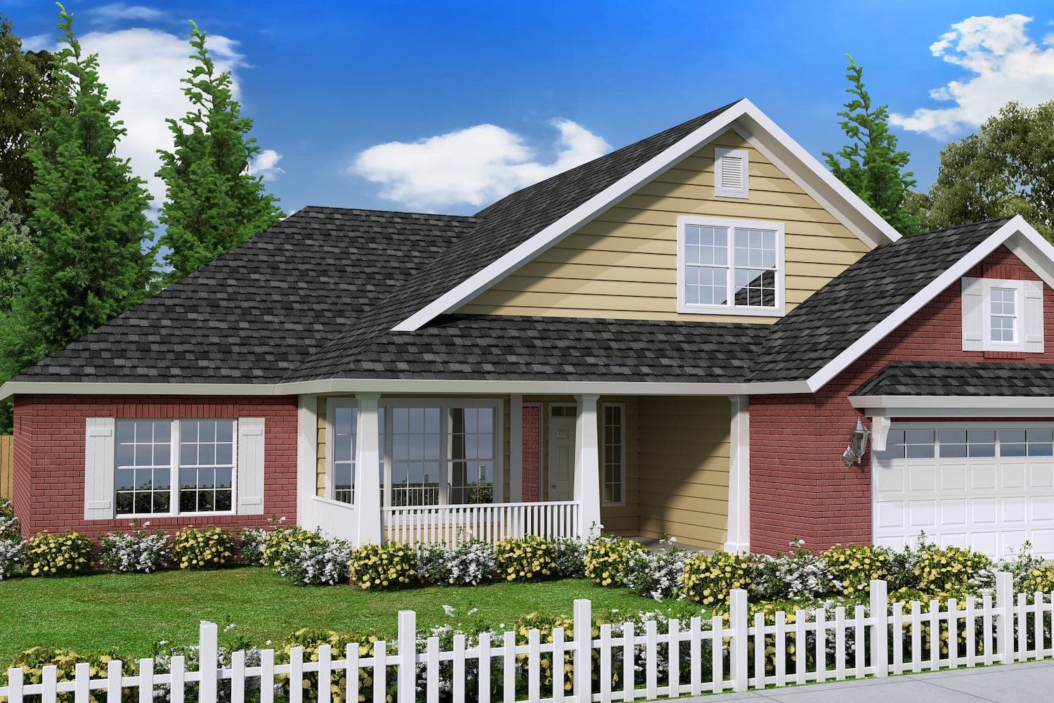 3-Bedroom, 1788 Sq Ft Craftsman House Plan - 178-1240 - Front Exterior