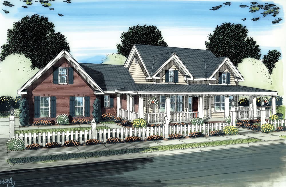 4-Bedroom, 2525 Sq Ft Ranch Home Plan - 178-1273 - Main Exterior