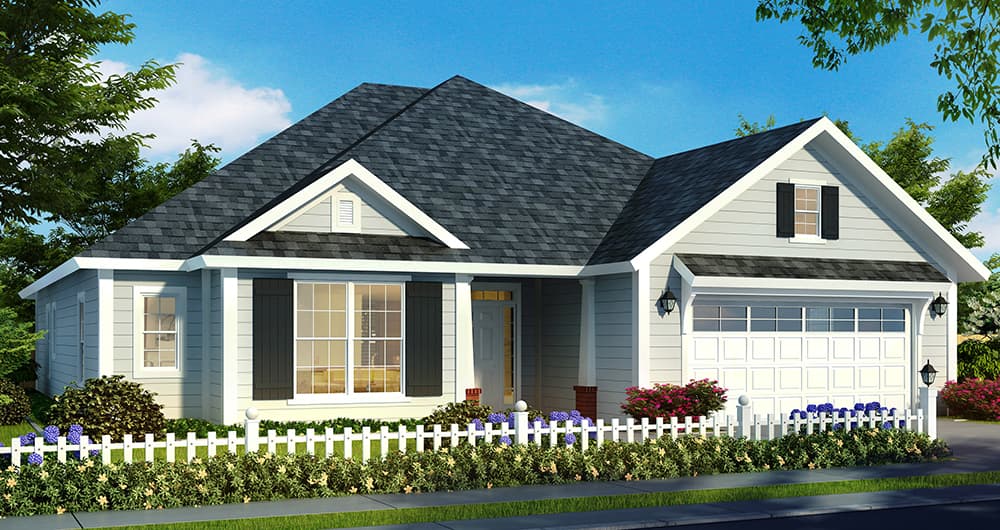 3-Bedroom, 1709 Sq Ft Cottage House Plan - 178-1323 - Front Exterior