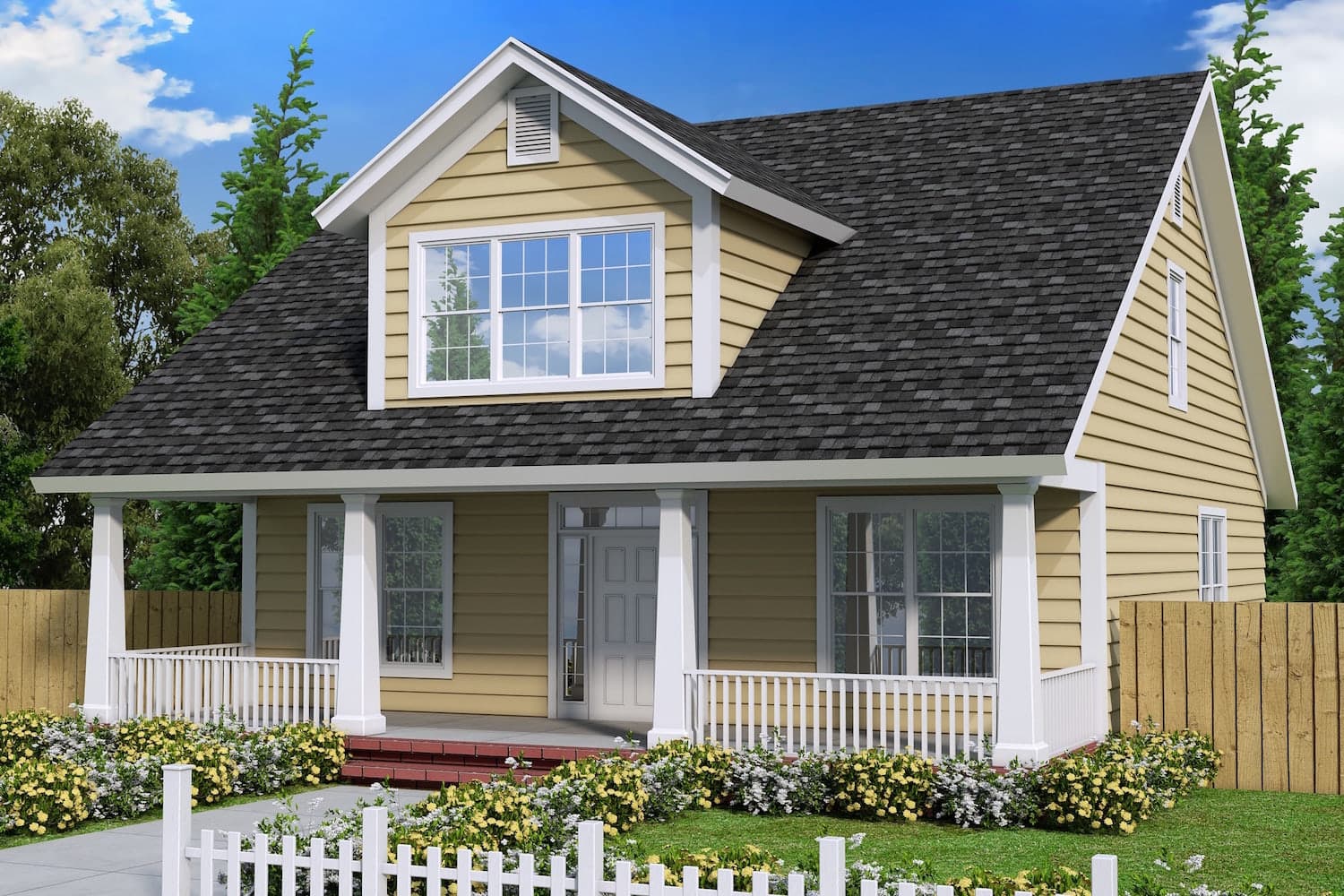 4-Bedroom, 1871 Sq Ft Craftsman Home Plan - 178-1354 - Main Exterior