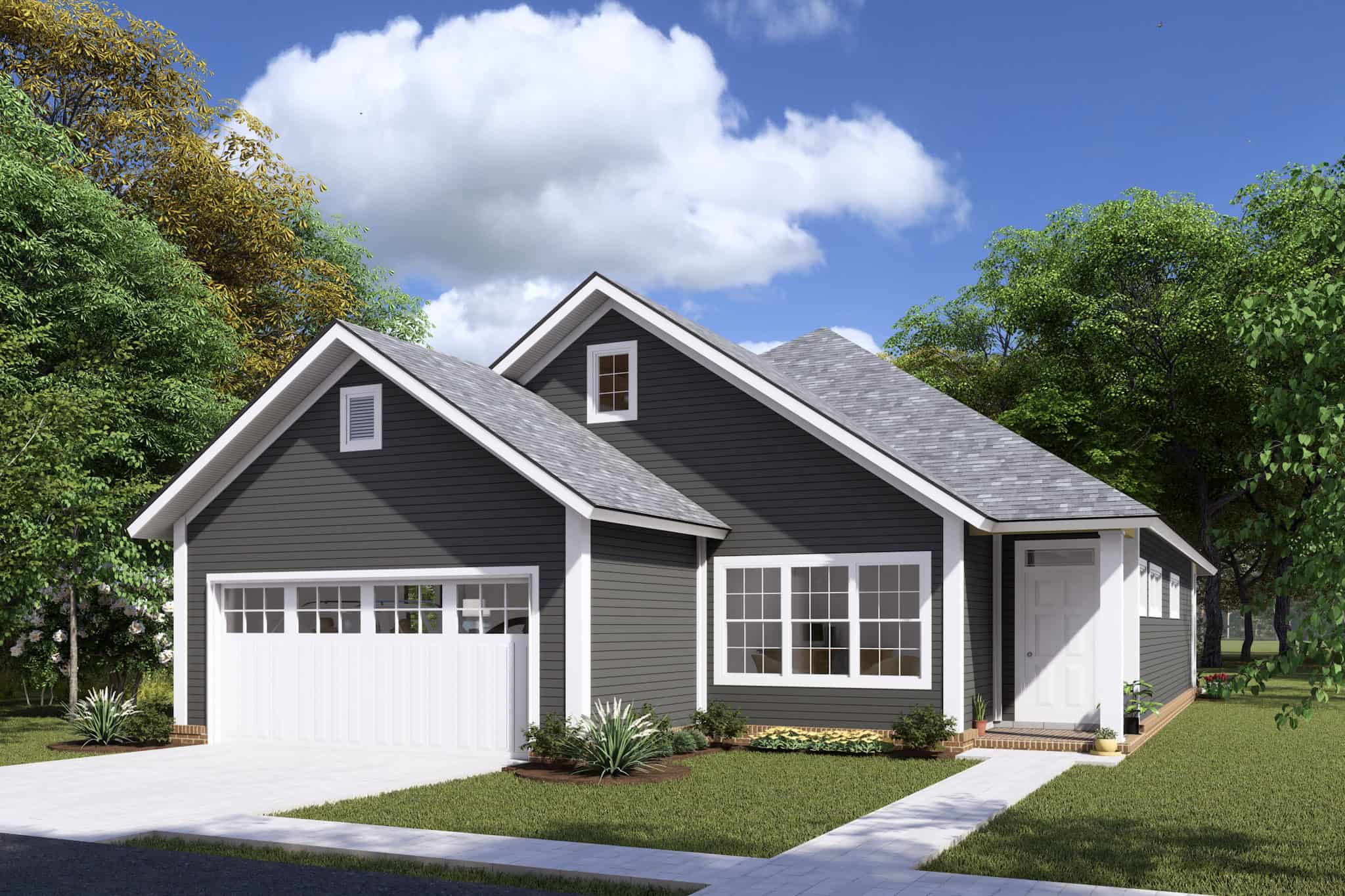 3-Bedroom, 1545 Sq Ft Craftsman Home Plan - 178-1365 - Main Exterior