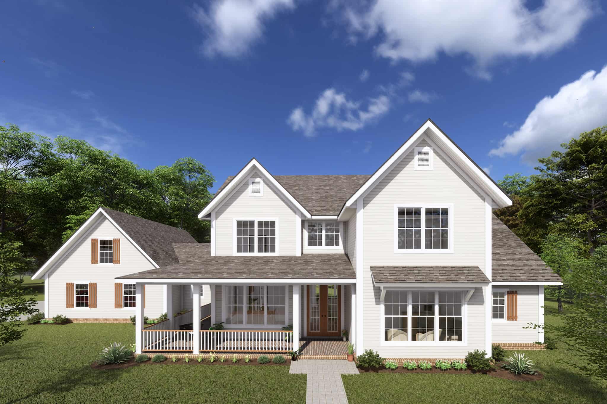 Farmhouse Home Plan - 3 Bedrms, 3.5 Baths - 2530 Sq Ft - #178-1415