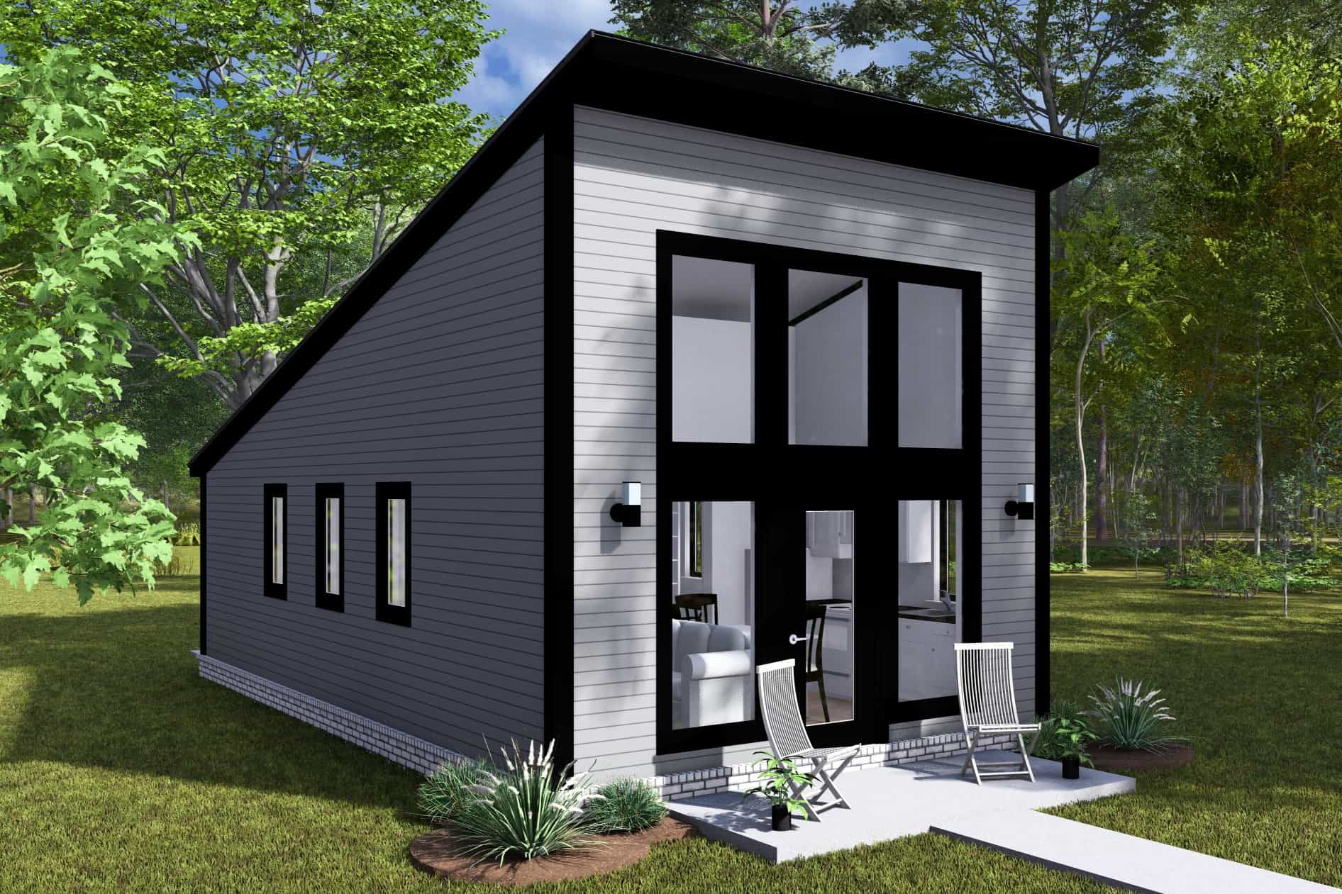 Contemporary House Plan - 1 Bedrms, 1 Baths - 496 Sq Ft - #178-1471