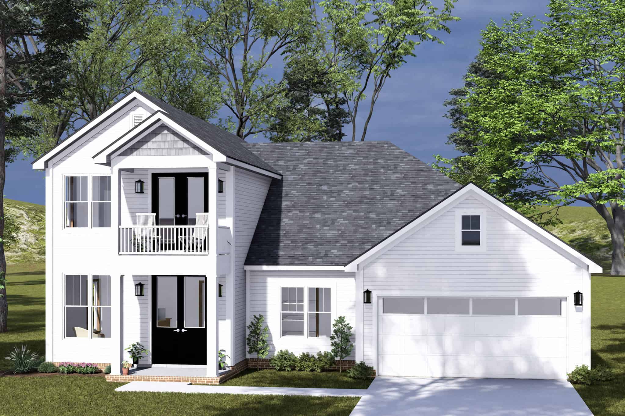 Modern Farmhouse Floor Plan - 3 Bedrms, 2.5 Baths - 2038 Sq Ft - #178-1498