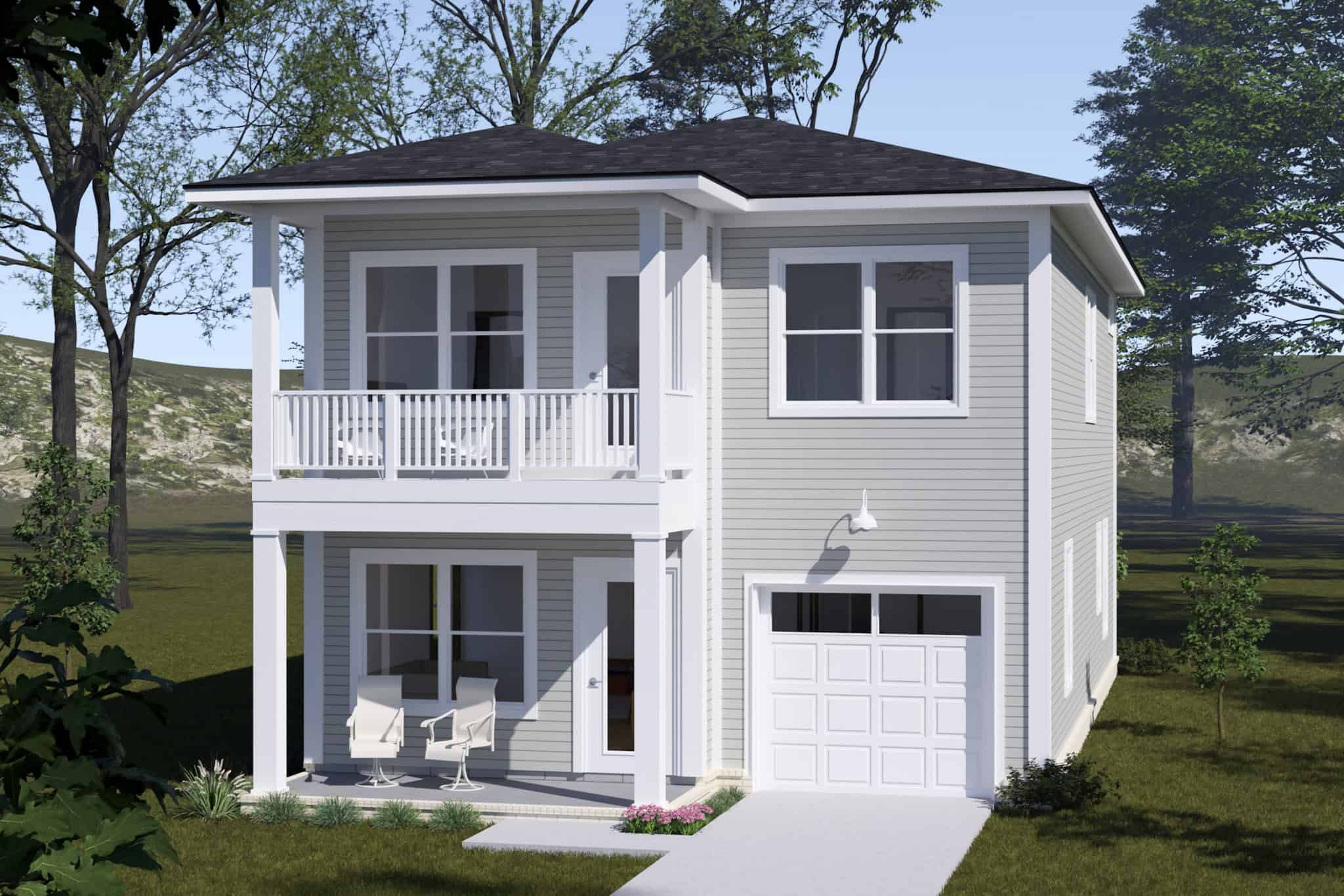 Contemporary House Plan - 3 Bedrms, 2.5 Baths - 1958 Sq Ft - #178-1511