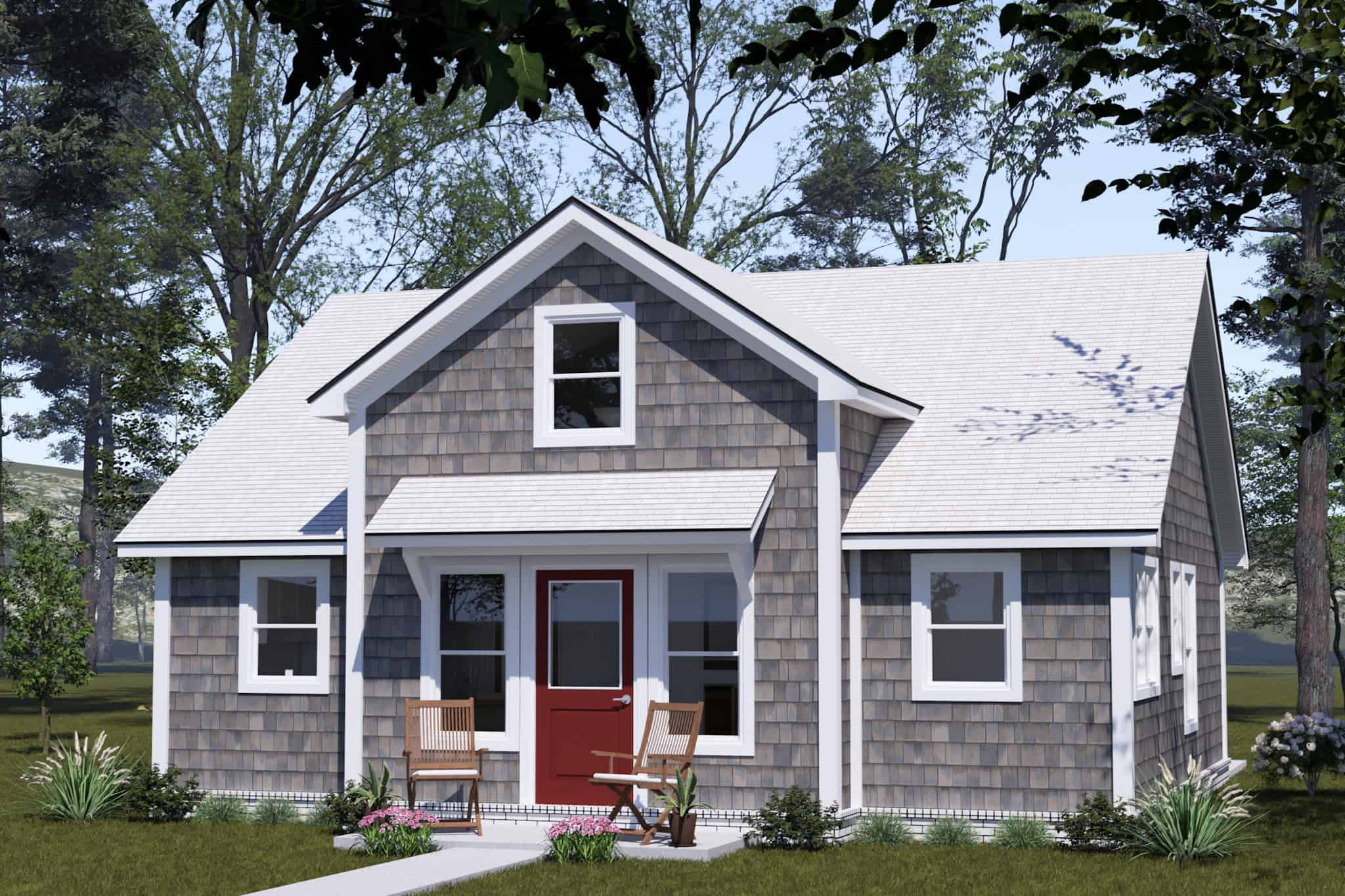 Cottage Home Plan - 2 Bedrms, 2 Baths - 820 Sq Ft - #178-1524