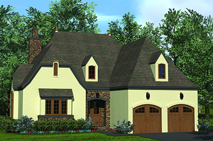 3-Bedroom, 2483 Sq Ft European Home Plan - 180-1041 - Main Exterior