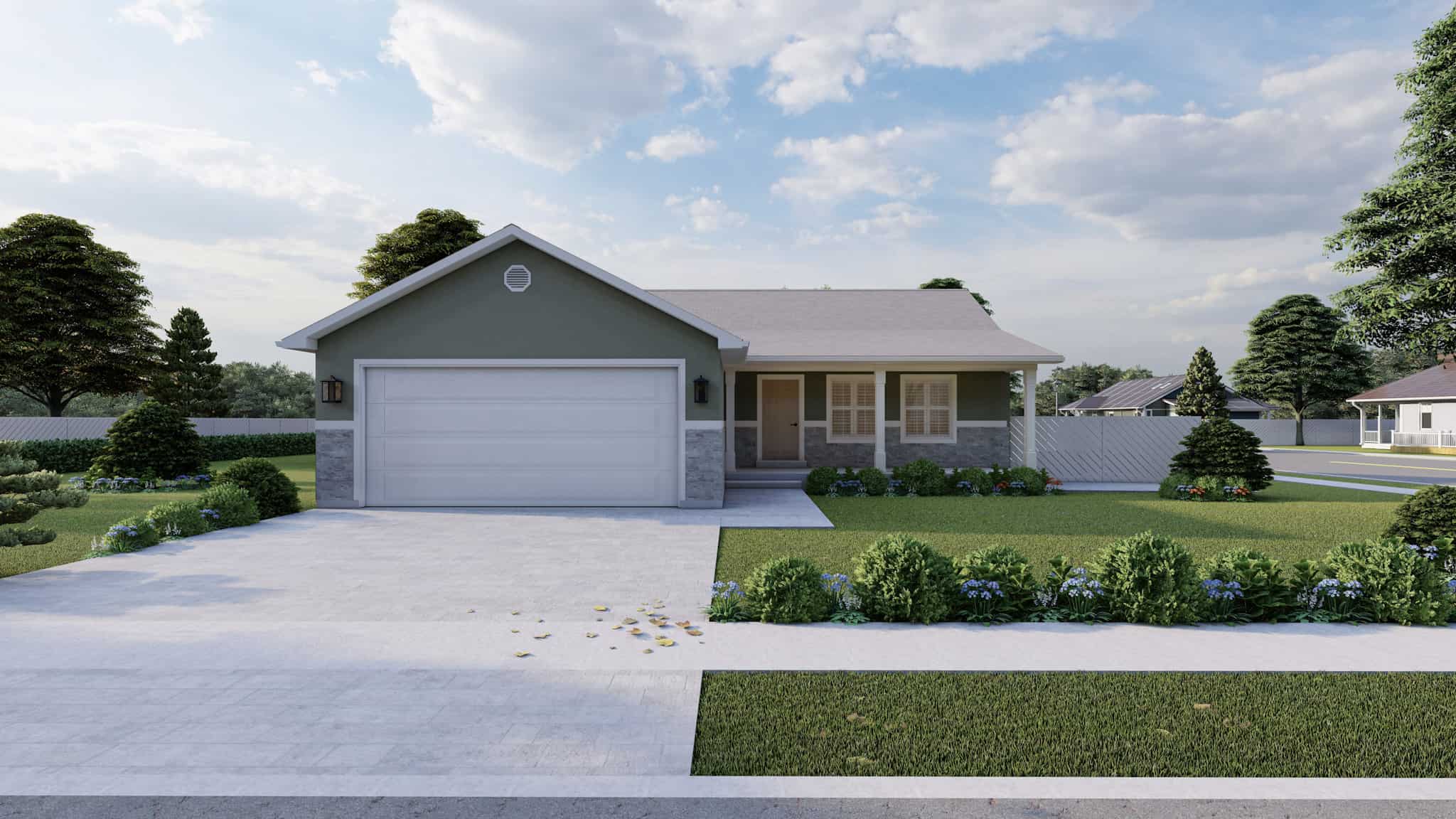 5-Bedroom, 1462 Sq Ft Traditional Home Plan - 187-1026 - Main Exterior