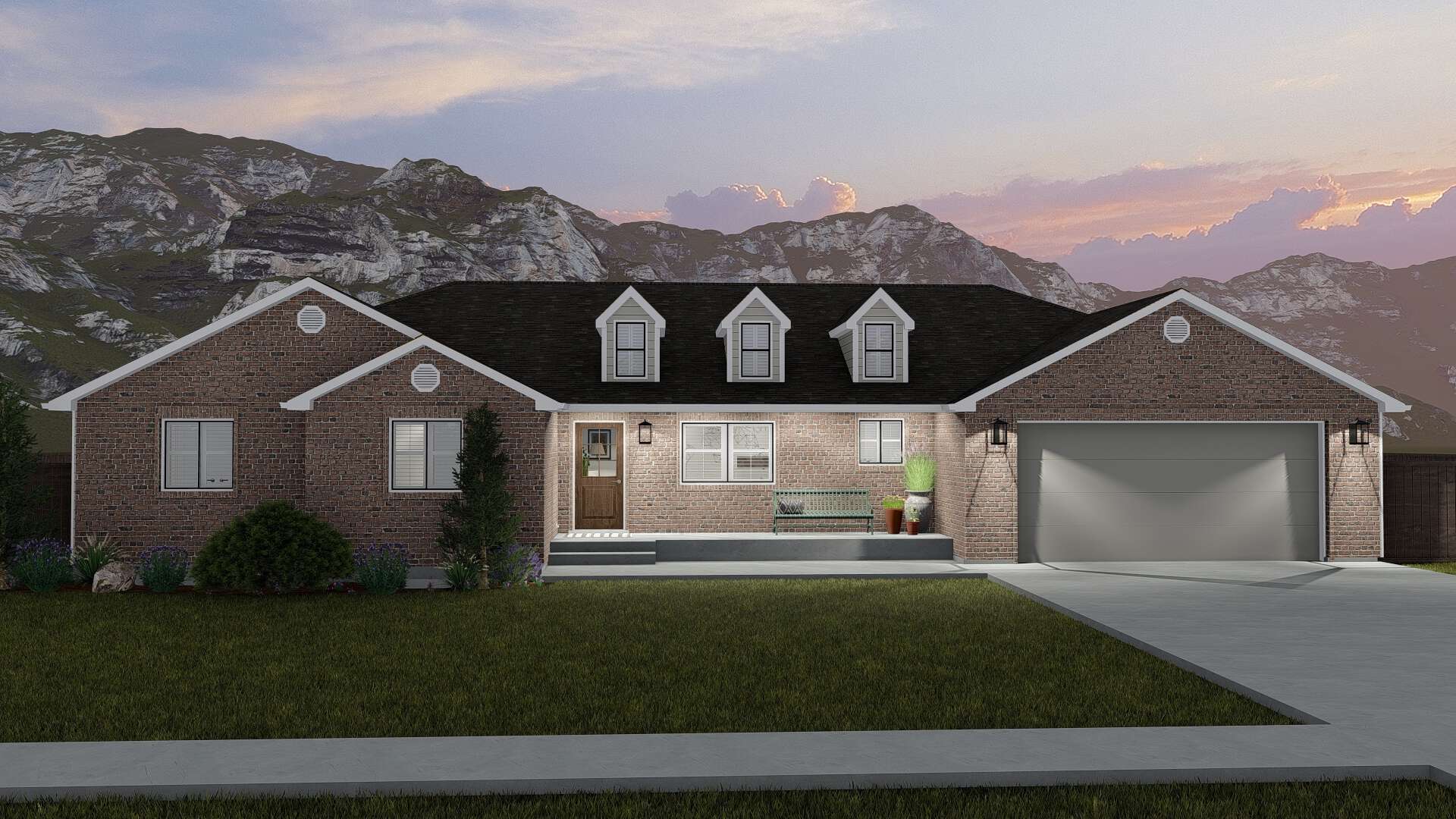 3-5 Bedroom, 1861 Sq Ft Ranch House - Plan #187-1151 - Front Exterior