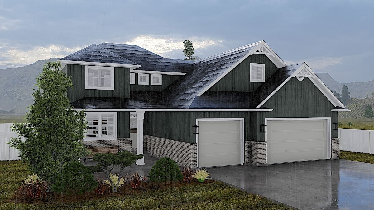 4-Bedroom, 2399 Sq Ft Farmhouse Home - Plan #187-1168 - Main Exterior