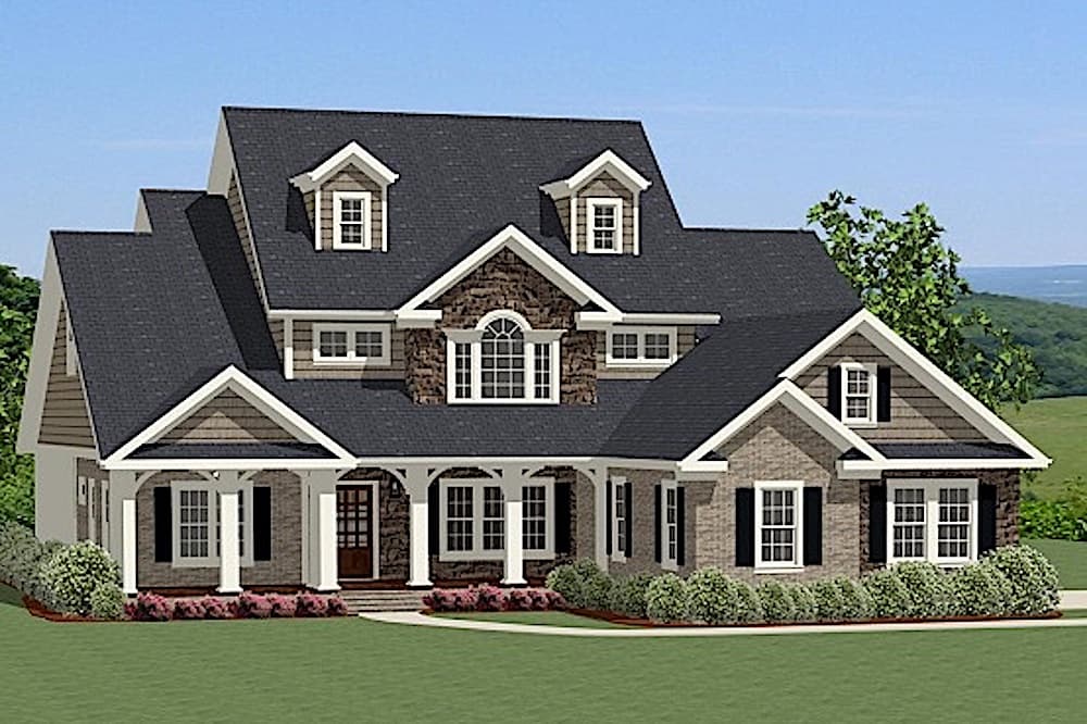 4-Bedroom, 2880 Sq Ft Farmhouse Home - Plan #189-1016