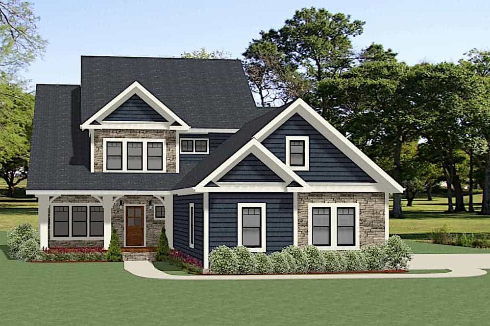 3-Bedroom, 2975 Sq Ft Farmhouse House Plan - 189-1124 - Front Exterior
