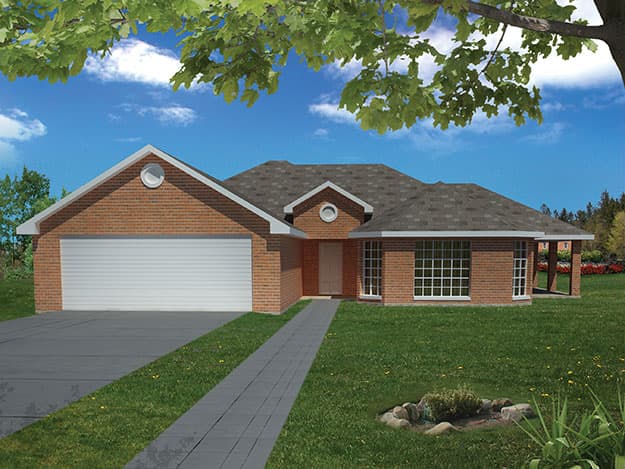 3-Bedroom, 1732 Sq Ft Southwest Home Plan - 191-1000 - Main Exterior