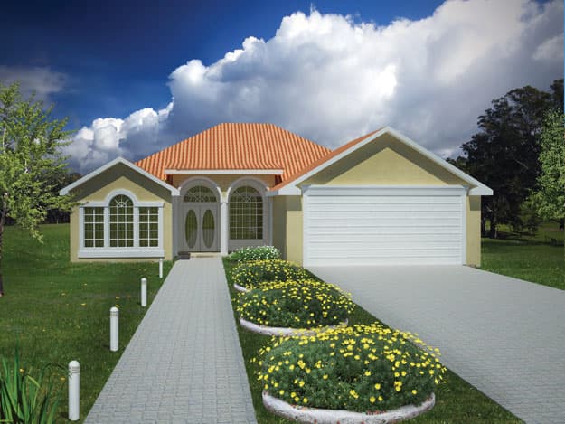 3-Bedroom, 1877 Sq Ft Ranch House Plan - 191-1003 - Front Exterior