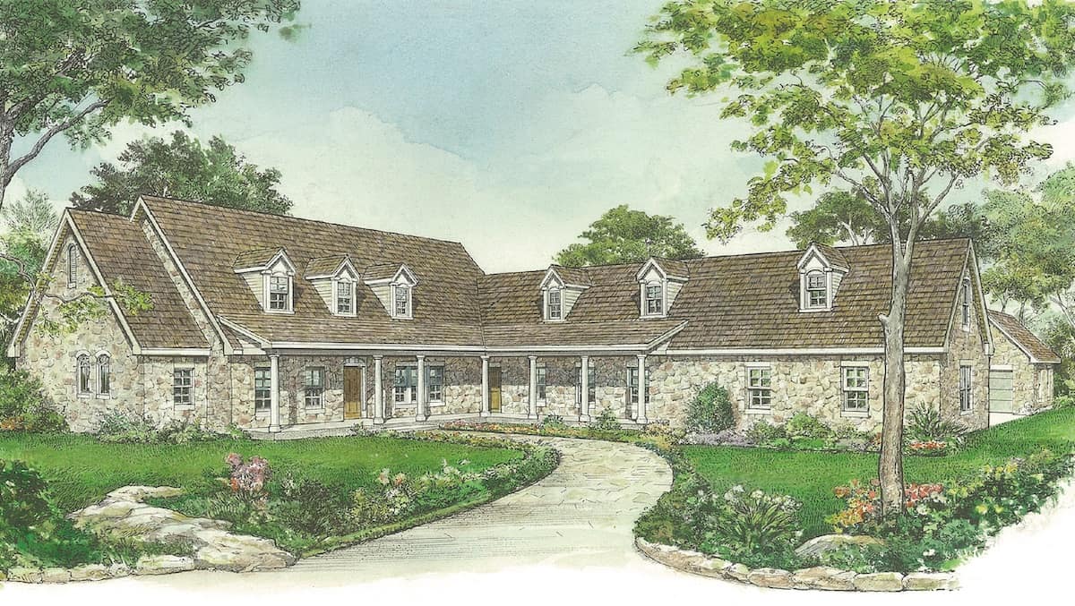 3-Bedroom, 3389 Sq Ft Ranch House - Plan #192-1060 - Front Exterior