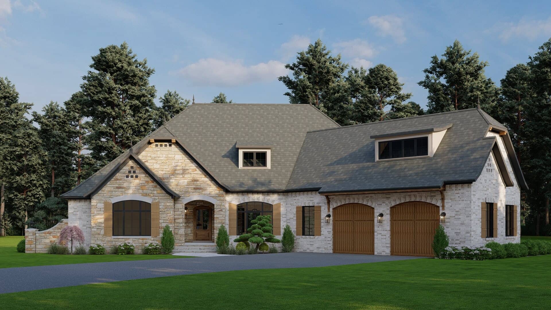 4-Bedroom, 2647 Sq Ft European House Plan - 193-1000 - Front Exterior