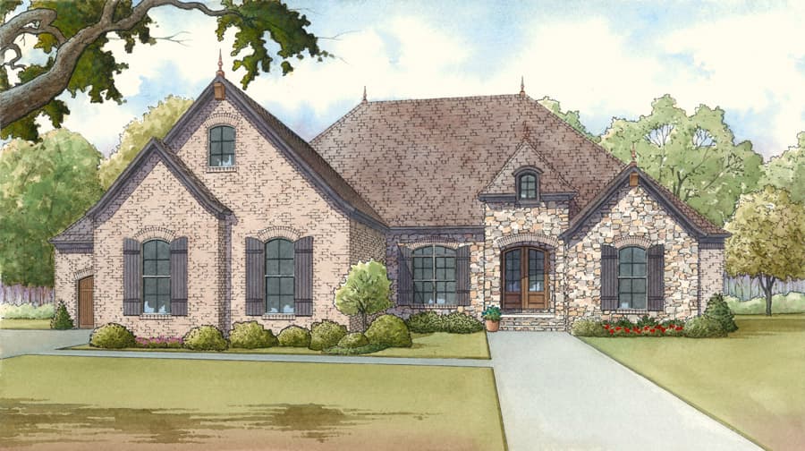 3-Bedroom, 2428 Sq Ft Craftsman Home Plan - 193-1014 - Main Exterior