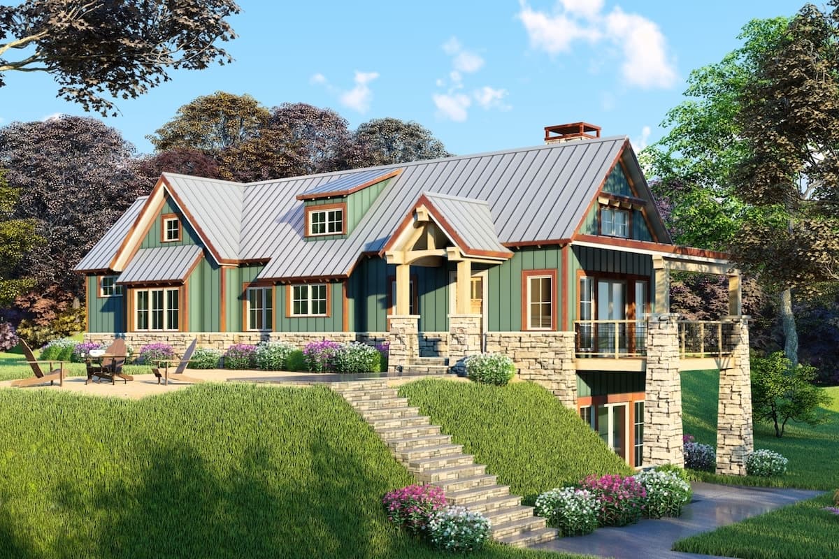 2-Bedroom, 1921 Sq Ft Traditional Home - Plan #193-1020 - Front Exterior