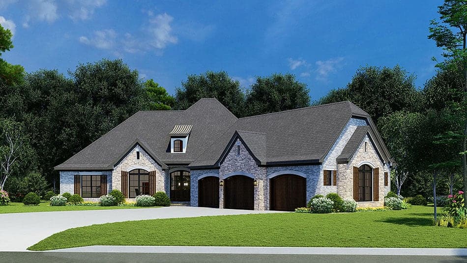 4-Bedroom, 1901 Sq Ft European House - Plan #193-1047 - Front Exterior
