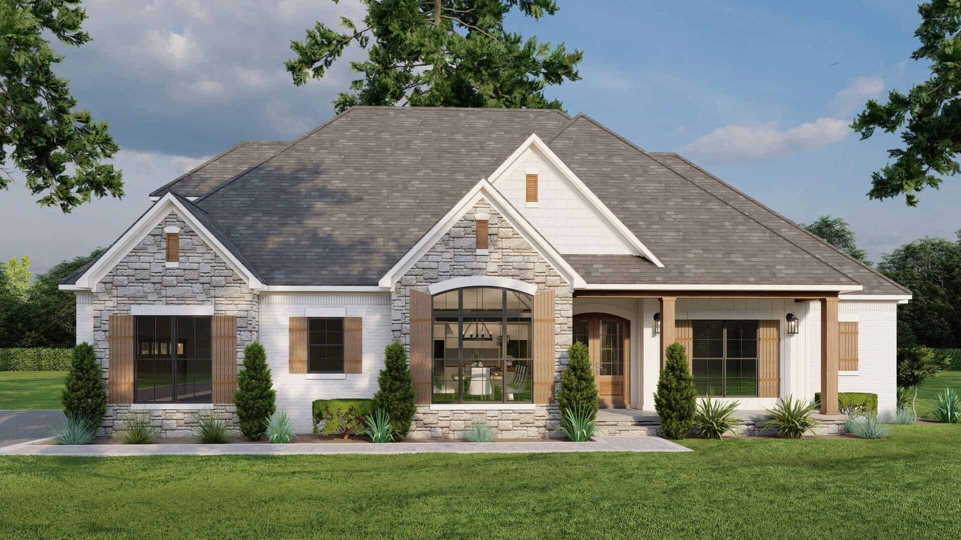 3-Bedroom, 2199 Sq Ft European House - Plan #193-1060 - Front Exterior