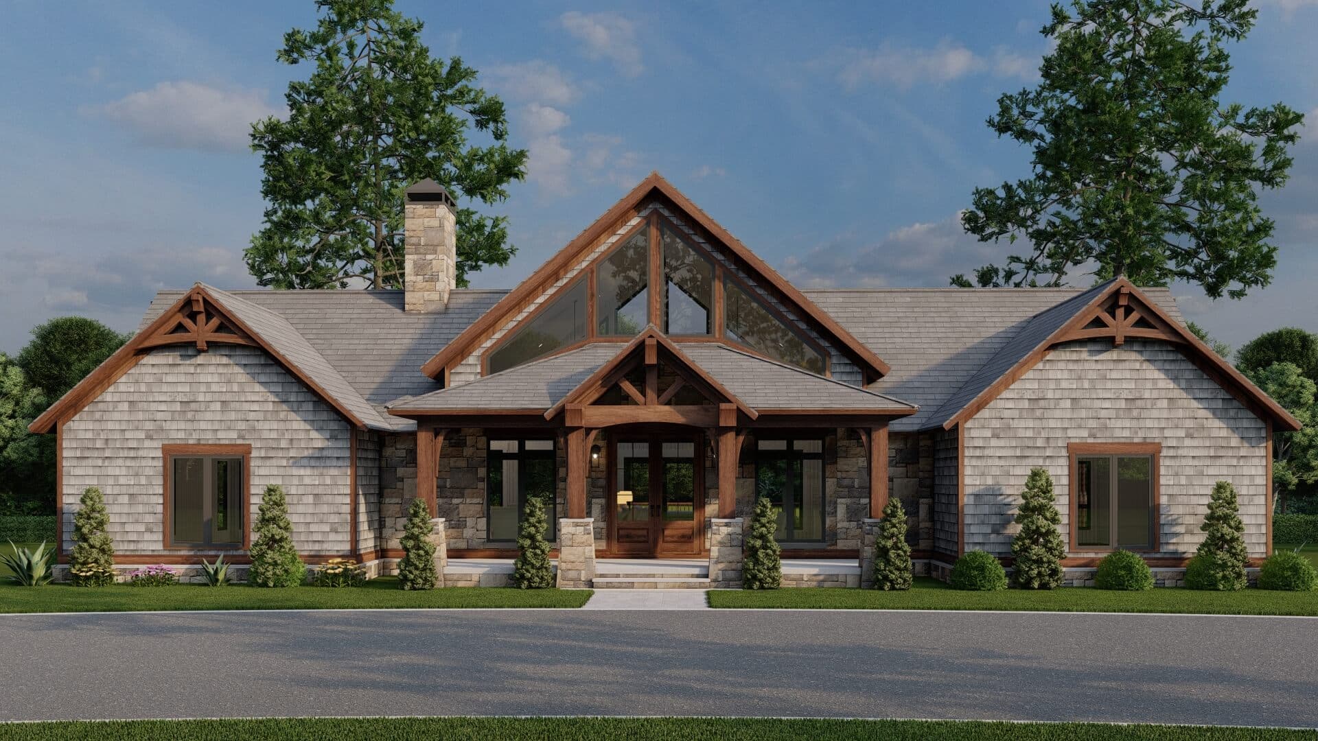 3-Bedroom, 3415 Sq Ft Ranch Home - Plan #193-1078 - Main Exterior