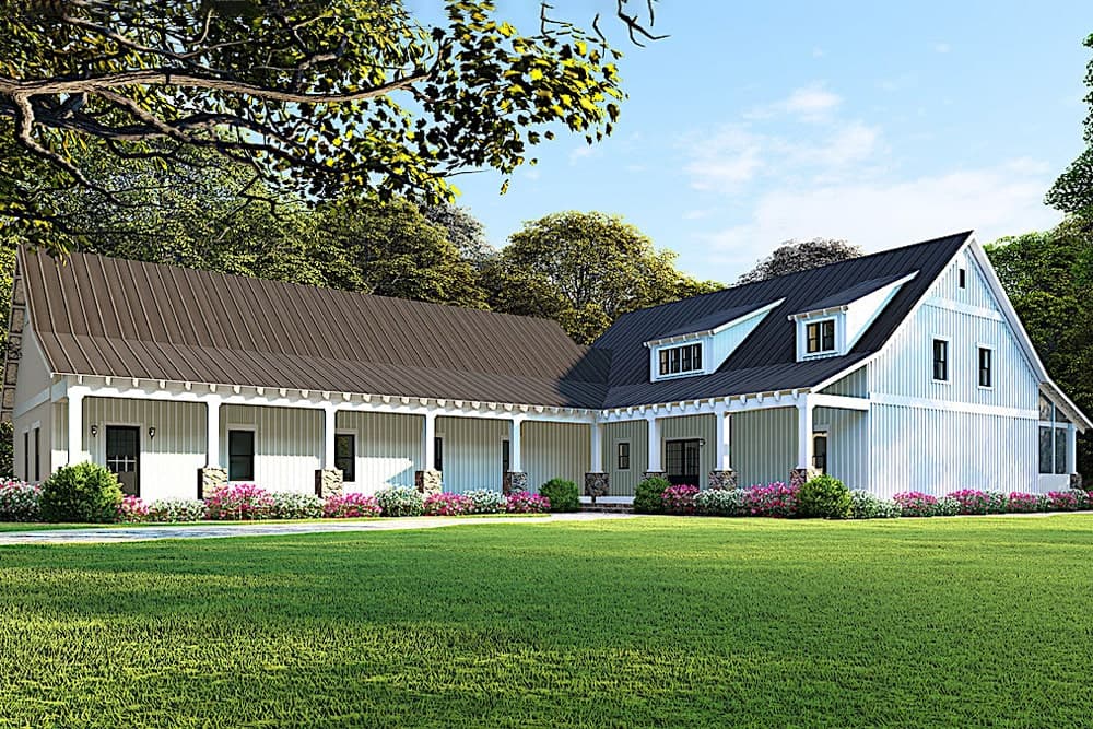 5-Bedroom, 2860 Sq Ft Farmhouse Home - Plan #193-1083 - Main Exterior