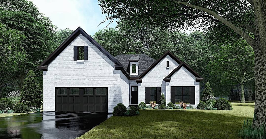 European Home - 3 Bedrms, 2 Baths - 1775 Sq Ft - Plan #193-1152