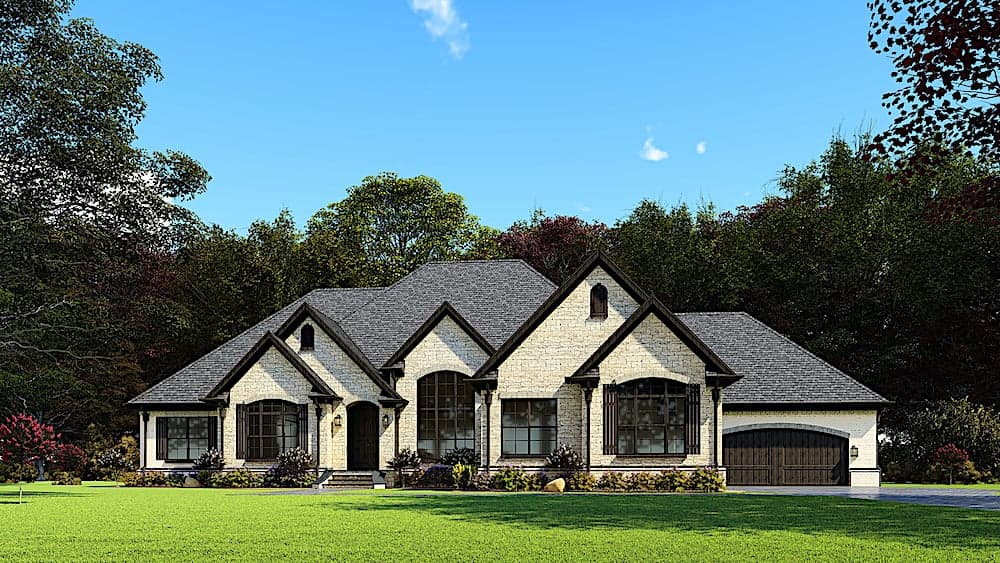 3-Bedroom, 3274 Sq Ft European House - Plan #193-1160 - Front Exterior