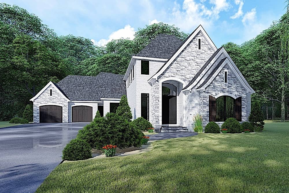 3-Bedroom, 3020 Sq Ft European Home - Plan #193-1163 - Main Exterior