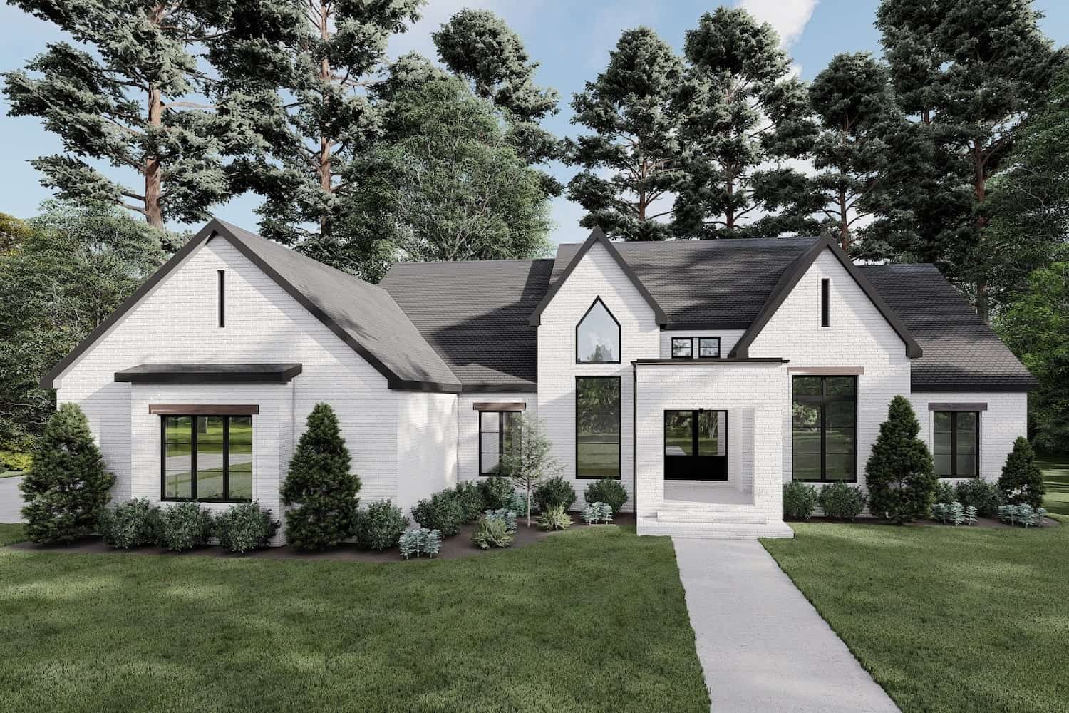 3-Bedroom, 2370 Sq Ft French House-  Plan #193-1216 - Front Exterior