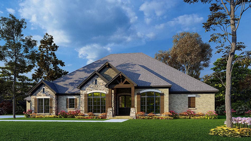 5-Bedroom, 3580 Sq Ft French House Plan - 193-1224 - Front Exterior