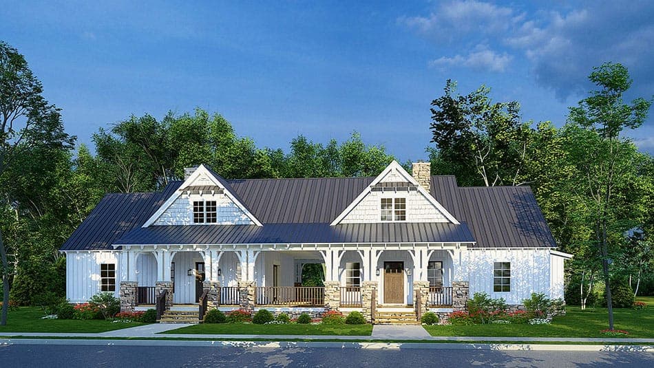 8-Bedroom, 3406 Sq Ft Multi-Unit Home Plan - 193-1234 - Main Exterior