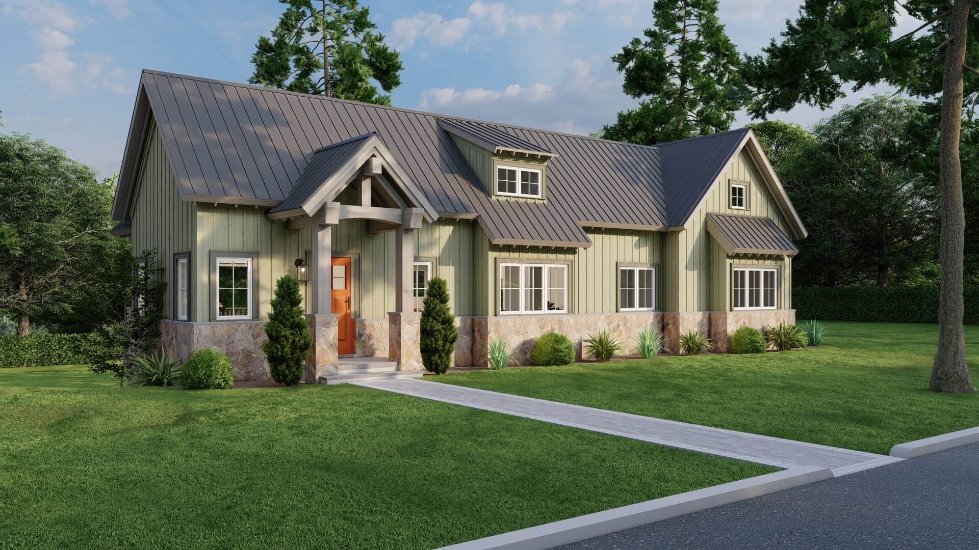 2-Bedroom, 1846 Sq Ft Cottage House Plan - 193-1289 - Front Exterior