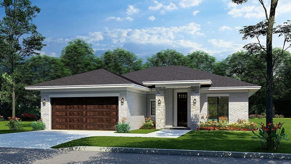 Contemporary Floor Plan - 3 Bedrms, 2 Baths - 1491 Sq Ft - #193-1331