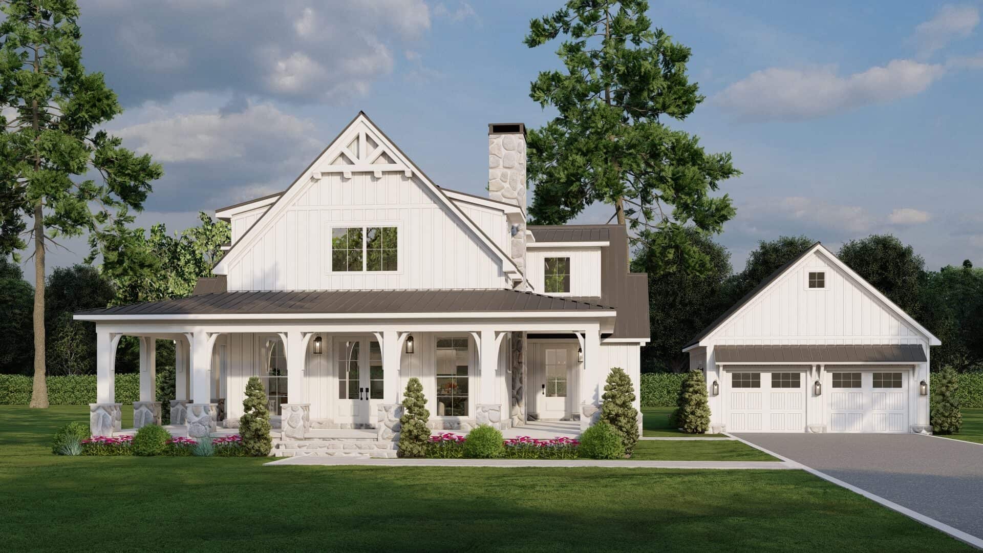 European House Plan - 4 Bedrms, 3.5 Baths - 3033 Sq Ft - #193-1342